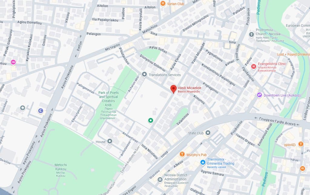 Image of company office location on map